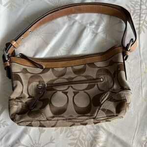 Coach Brown Signature Shoulder Bag
